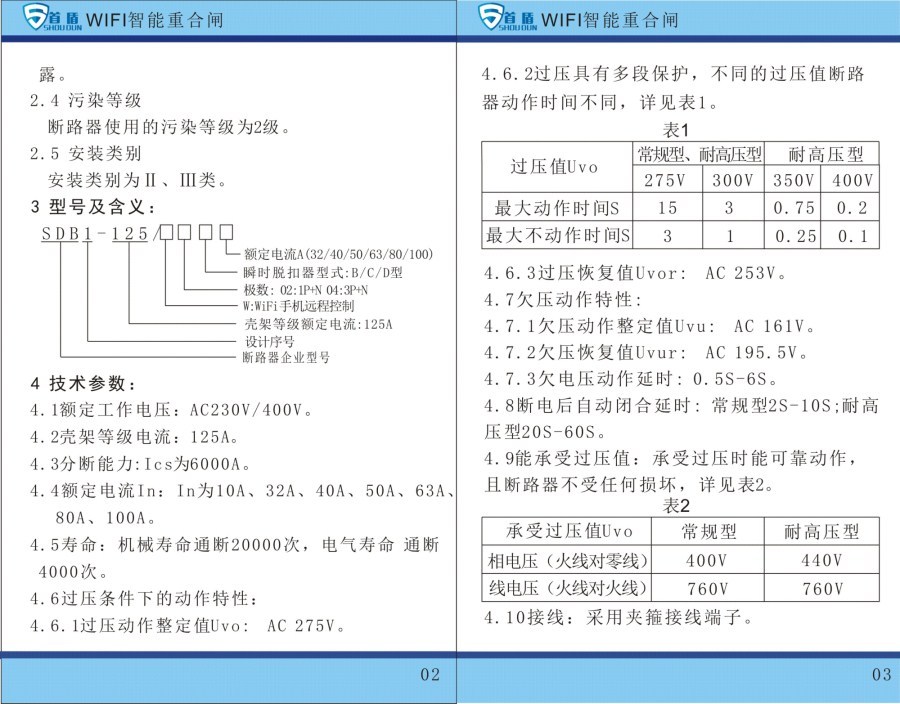  WIFI物聯(lián)網(wǎng)智能控制開(kāi)關(guān)SDB1-125-W02-32A